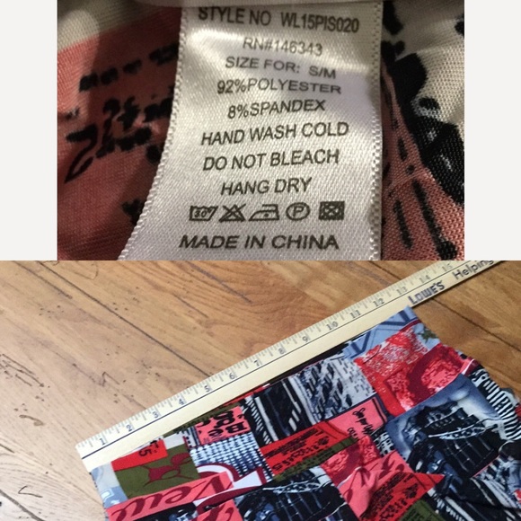 Pull On Red Print Wide Leg Palazzo Pants - Picture 4 of 6